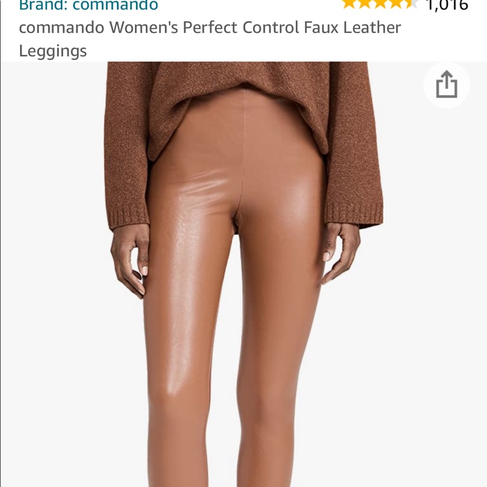 Brand new mocha size M Commando faux leggings